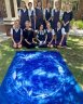 Cyanotype mural at St Hilda's, Gold Coast Qld - 